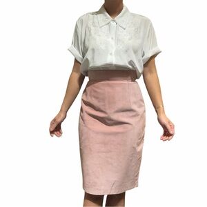 Vintage Danier Pink Suede Women's Skirt